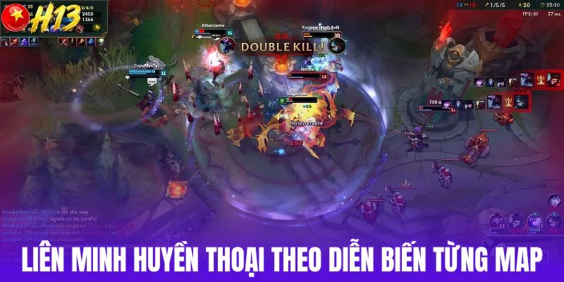 Liên Minh Huyền Thoại theo diễn biến từng map
