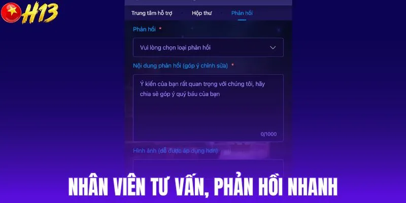 Nhân viên tư vấn, phản hồi nhanh