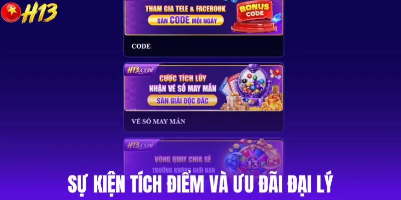 Sự kiện tích điểm và chương trình đại lý hoa hồng khủng